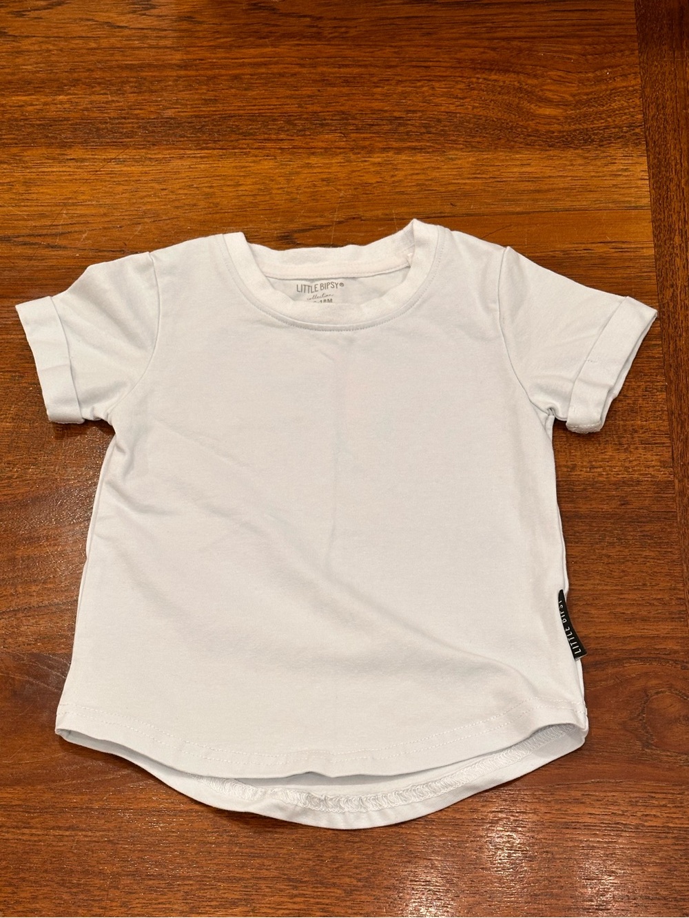 NWOT Little Bipsy Basic White Tee, 12-18 Months